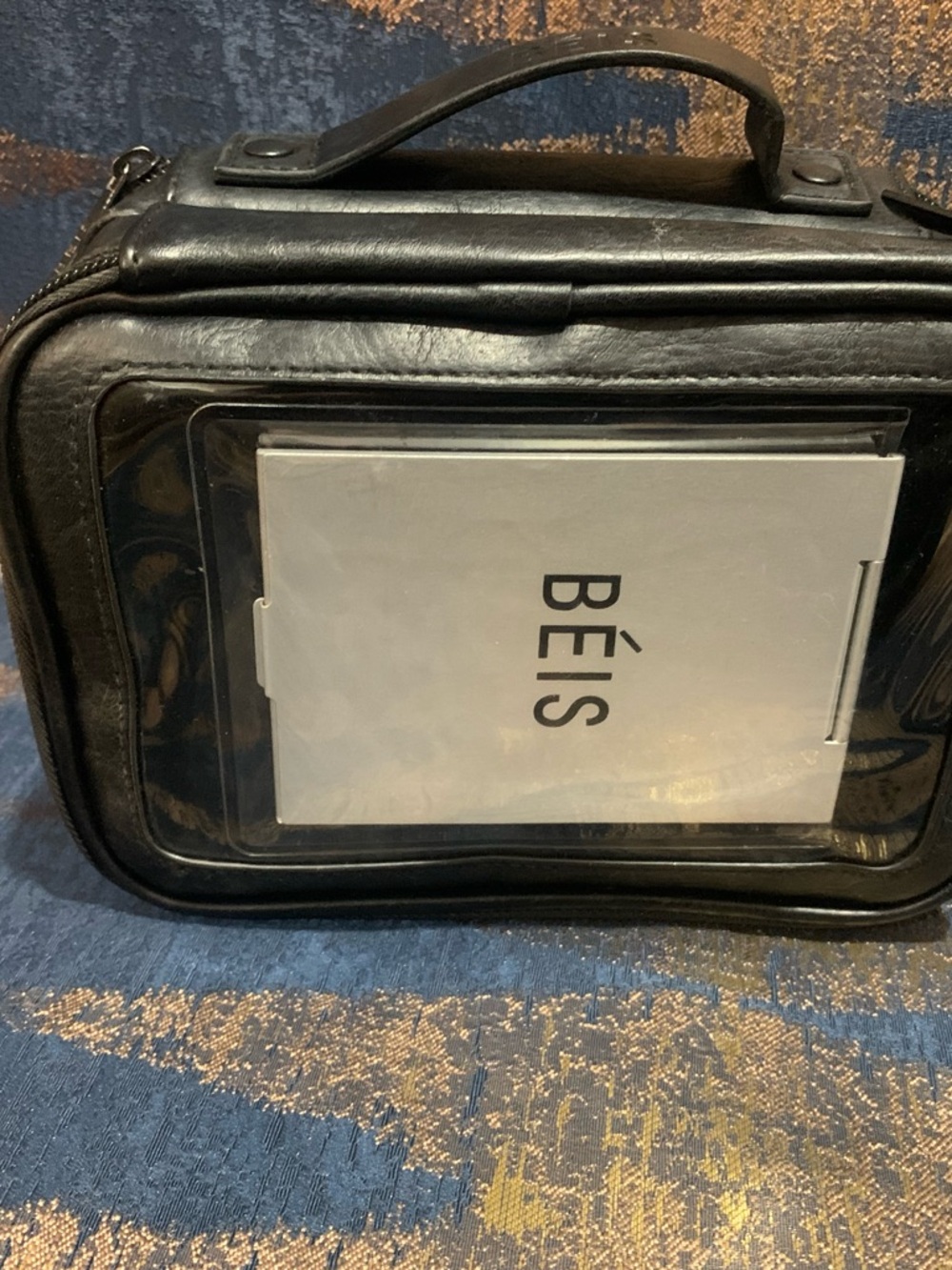 BEIS On The Go Black Clear-Front Travel Cosmetic Case